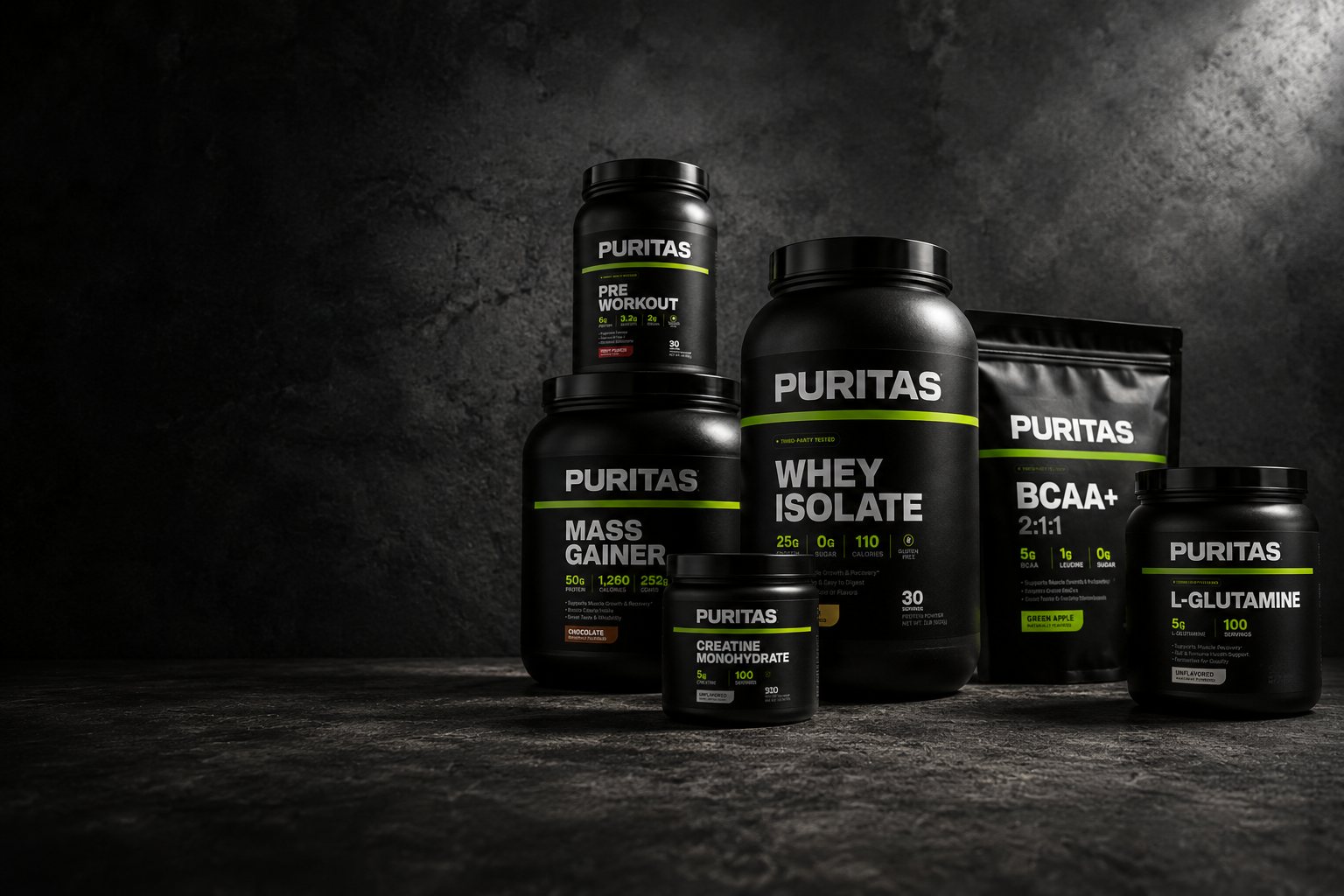 Puritas Supps product lineup